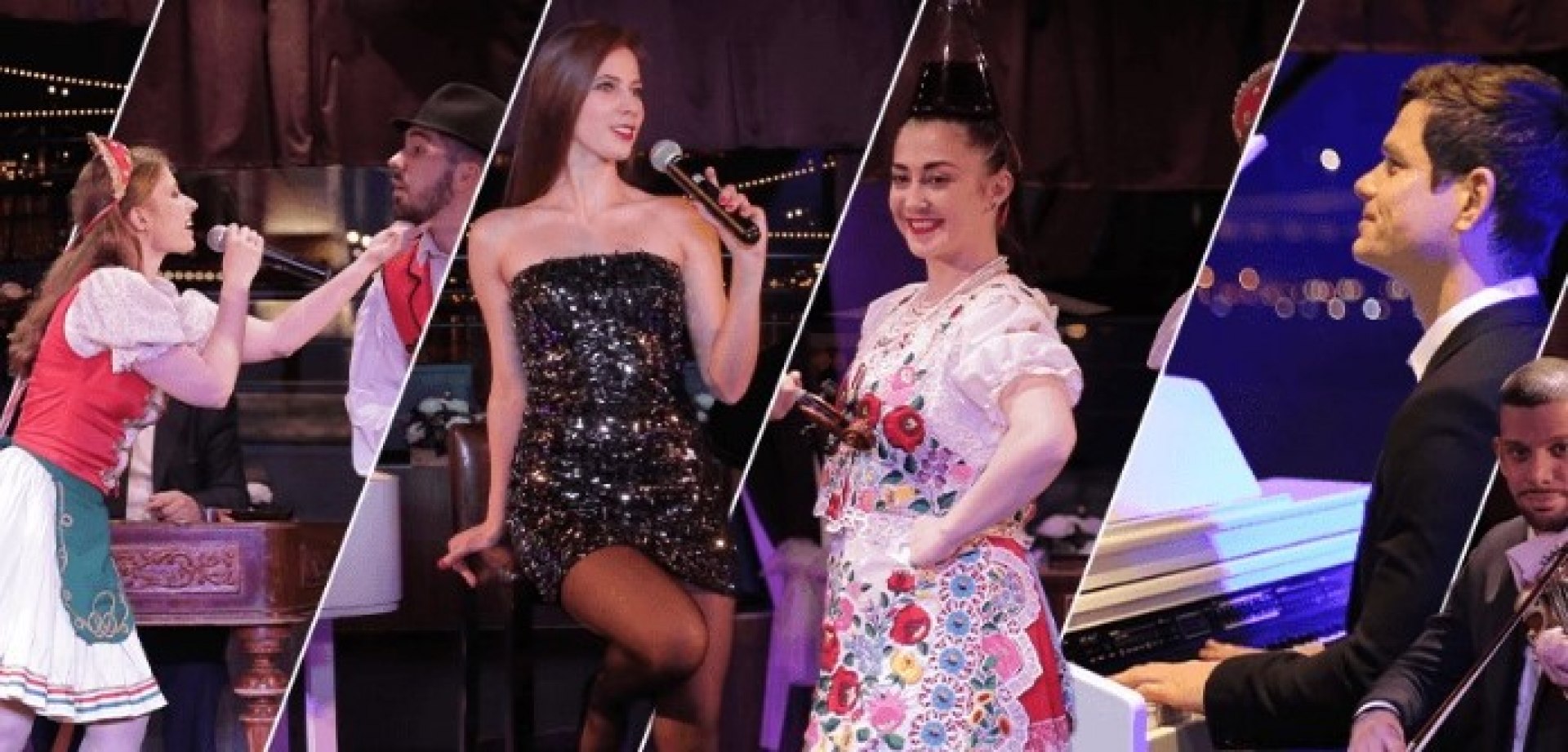 Getränk und Folklore-Show